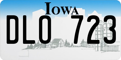 IA license plate DLO723