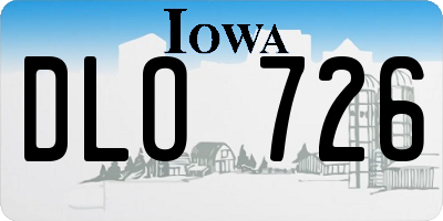 IA license plate DLO726