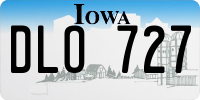 IA license plate DLO727
