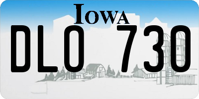 IA license plate DLO730