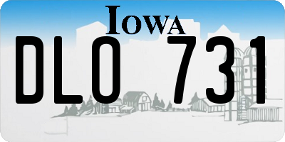 IA license plate DLO731