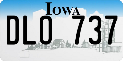 IA license plate DLO737