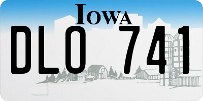 IA license plate DLO741