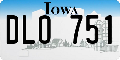 IA license plate DLO751