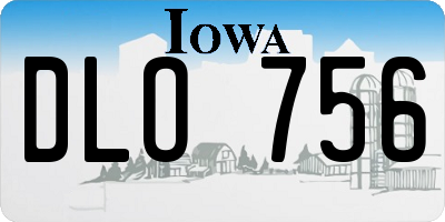 IA license plate DLO756