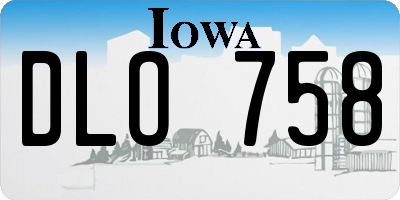 IA license plate DLO758
