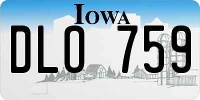 IA license plate DLO759