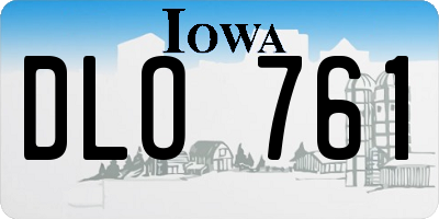 IA license plate DLO761