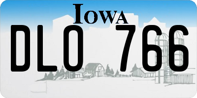 IA license plate DLO766