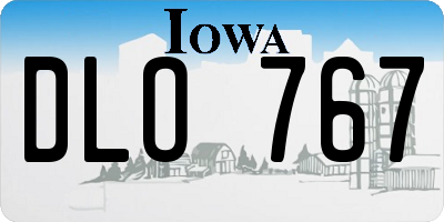 IA license plate DLO767