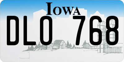 IA license plate DLO768