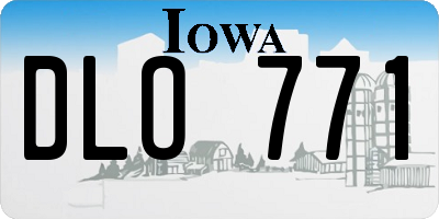 IA license plate DLO771
