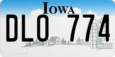 IA license plate DLO774