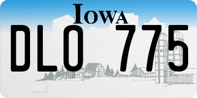 IA license plate DLO775