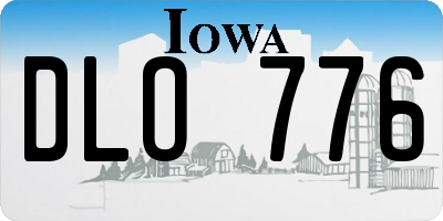 IA license plate DLO776