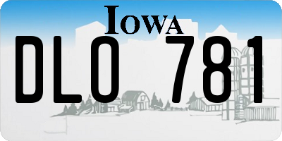 IA license plate DLO781