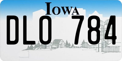 IA license plate DLO784
