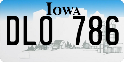 IA license plate DLO786