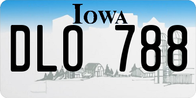 IA license plate DLO788