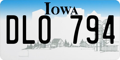 IA license plate DLO794