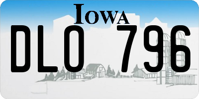 IA license plate DLO796