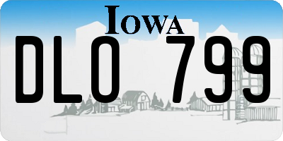 IA license plate DLO799