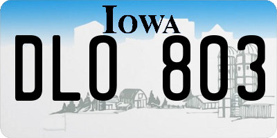 IA license plate DLO803