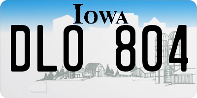 IA license plate DLO804
