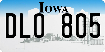 IA license plate DLO805