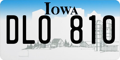 IA license plate DLO810