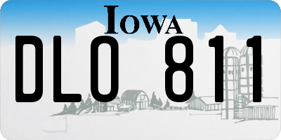 IA license plate DLO811