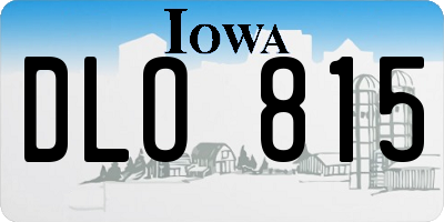 IA license plate DLO815