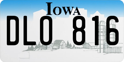 IA license plate DLO816