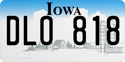 IA license plate DLO818