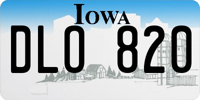 IA license plate DLO820