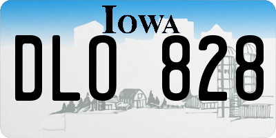 IA license plate DLO828