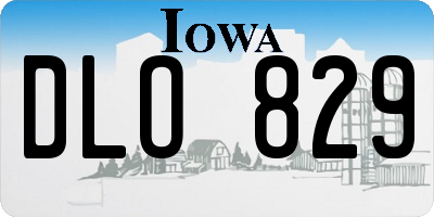 IA license plate DLO829