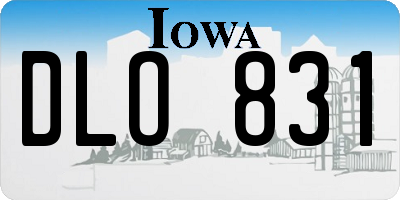 IA license plate DLO831