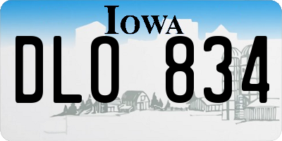 IA license plate DLO834