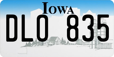 IA license plate DLO835