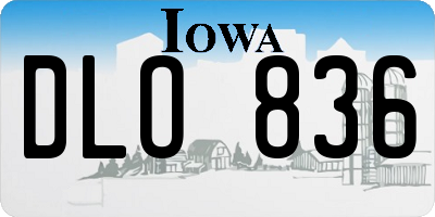 IA license plate DLO836