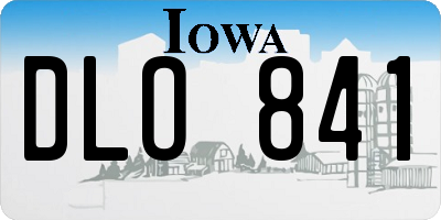 IA license plate DLO841