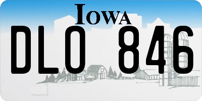 IA license plate DLO846