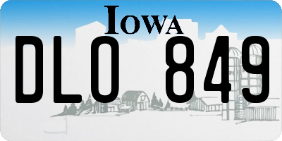 IA license plate DLO849