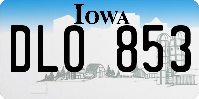 IA license plate DLO853