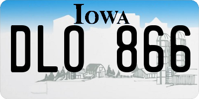 IA license plate DLO866