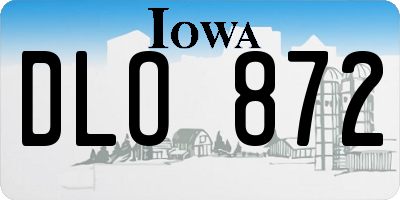IA license plate DLO872