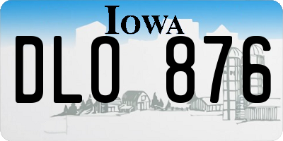 IA license plate DLO876