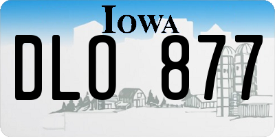 IA license plate DLO877