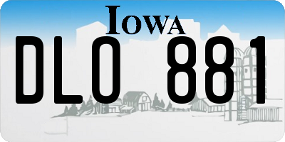 IA license plate DLO881